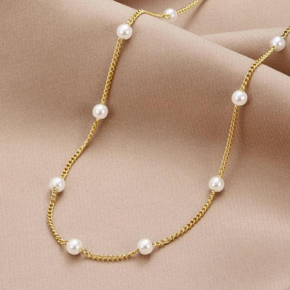 Jocelyn Pearl-Look Pendant Necklace | Gold-Tone