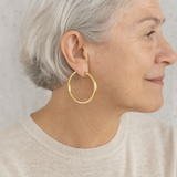 Agnes Large Hoop Earrings | Gold-Tone — image 2
