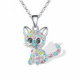 Magnolia Kitten Multicolor Sparkle Necklace | Silver-Tone — image 3