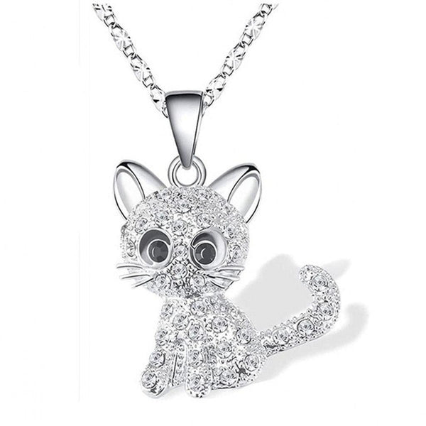 Magnolia Kitten Multicolor Sparkle Necklace | Silver-Tone