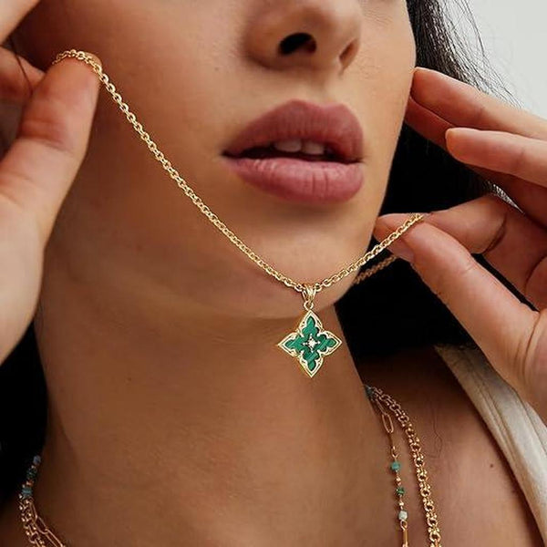 Harriet Green Clover Pendant Necklace | Gold-Tone — image 3