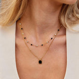 Annabel Black Pendant Necklace - image 2