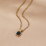 Annabel Black Pendant Necklace - image 1