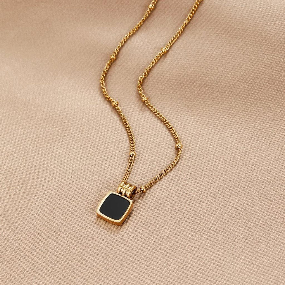 Annabel Black Pendant Necklace - image 1