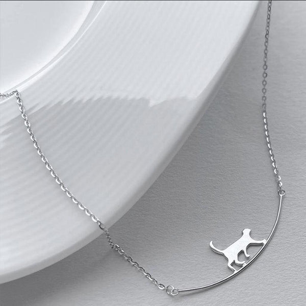 Daphne Climbing Cat Necklace | Silver-Tone — image 5