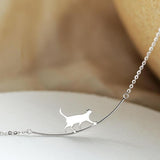 Daphne Climbing Cat Necklace | Silver-Tone — image 6