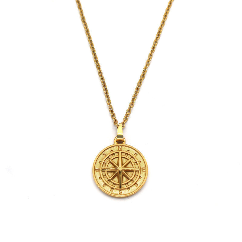 David Compass Pendant Necklace — Gold-Tone — image 1
