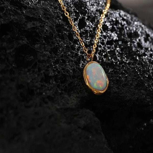 Rosemary Vintage-Style Opal-Effect Necklace - image 1