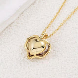 Marina Red Angel Heart Necklace | Gold-Tone — image 6