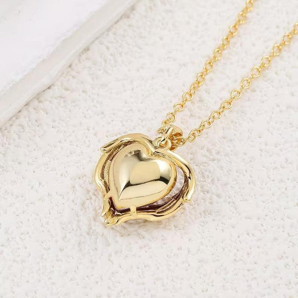 Marina Red Angel Heart Necklace | Gold-Tone — image 6