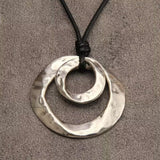 Eunice Irregular Geometric Pendant Necklace — Silver-Tone — image 2