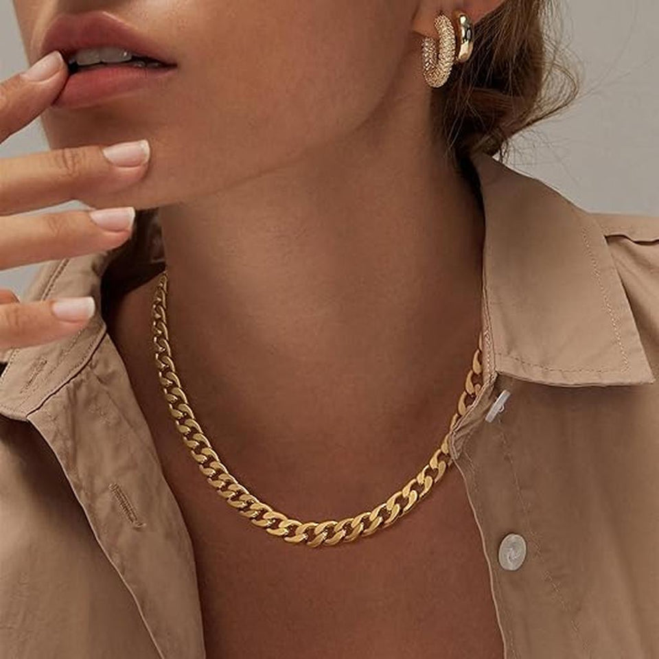 Judith Bold Gold-Tone Curb Chain Necklace