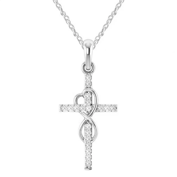 Bettina Cross Pendant Chain Necklace - image 4