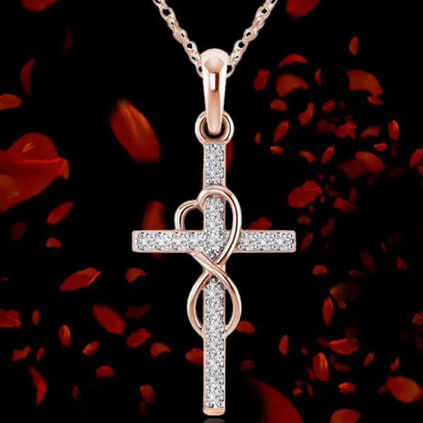 Bettina Cross Pendant Chain Necklace - image 1