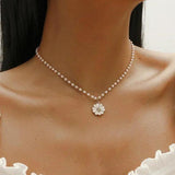 Elaine Daisy Drop Necklace - image 1