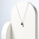 Etta Round-Cut Blue Necklace | Silver-Tone — image 4