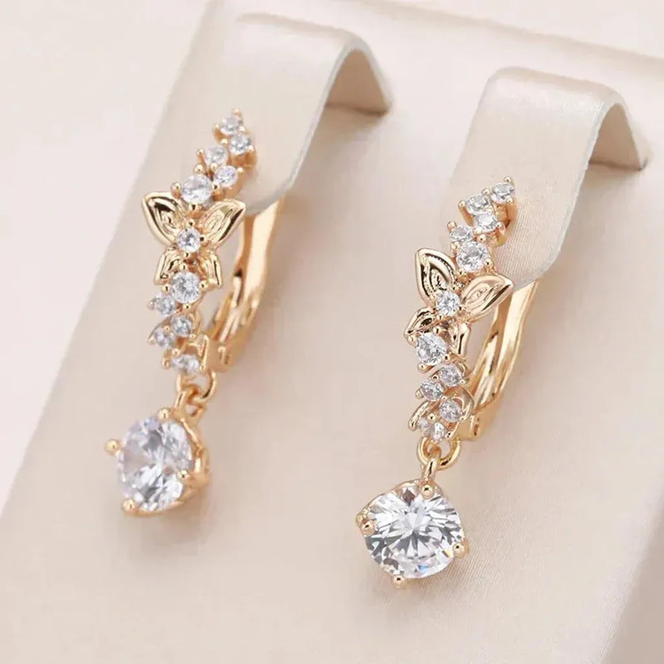Delia Sparkle Drop Earrings | Gold-Tone
