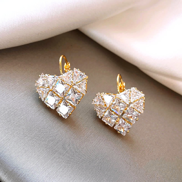 Juliet Sparkle Heart Drop Earrings - image 1