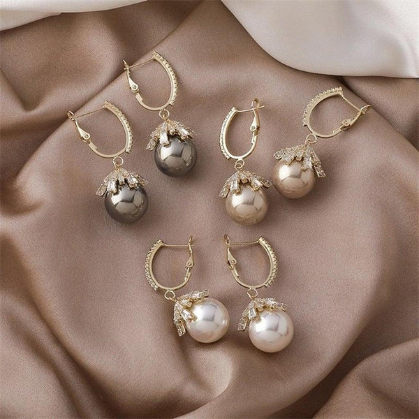 Geraldine Long Pearl-Look Drop Earrings - image 3