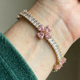 Margot Purple Heart and Clover Bracelet | Gold-Tone — image 4