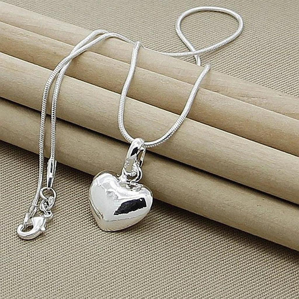 Theodora Heart Necklace | Silver-Tone
