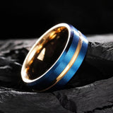 Walter Blue Band Ring | Rose-Gold-Tone — image 2