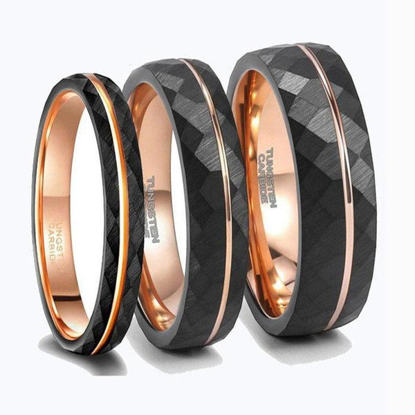 Alistair Hammered Black Band Ring - image 8