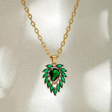 Margaret Green Heart Necklace - image 2