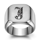Nathan Initial Ring | Silver-Tone — image 10