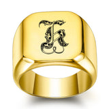 Nathan Initial Ring | Gold-Tone — image 11