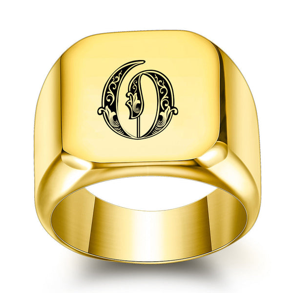 Nathan Initial Ring | Gold-Tone — image 15