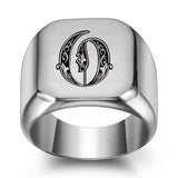 Nathan Initial Ring | Silver-Tone — image 15