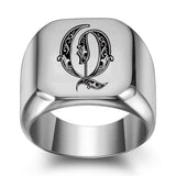 Nathan Initial Ring | Silver-Tone — image 17