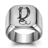 Nathan Initial Ring | Silver-Tone — image 25