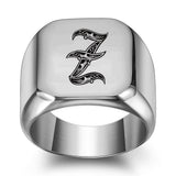Nathan Initial Ring | Silver-Tone — image 26