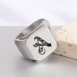 Nathan Initial Ring | Silver-Tone — image 27