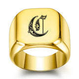 Nathan Initial Ring | Gold-Tone — image 3