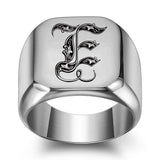 Nathan Initial Ring | Silver-Tone — image 5
