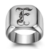 Nathan Initial Ring | Silver-Tone — image 6