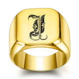 Nathan Initial Ring | Gold-Tone — image 9