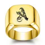 Nathan Initial Ring | Gold-Tone
