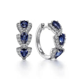 Rosalind Blue Crest Earrings | Silver-Tone — image 2