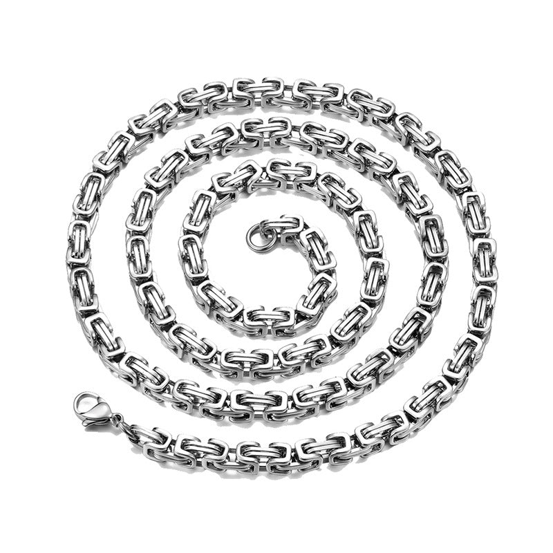 Nicholas Byzantine Chain Necklace | Silver-Tone