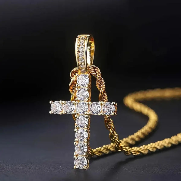 Ella Classic Cross Necklace — Gold-Tone — image 3
