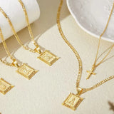 Camilla Initial Cross Necklace | Gold-Tone — image 3