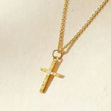 Camilla Initial Cross Necklace | Gold-Tone — image 4