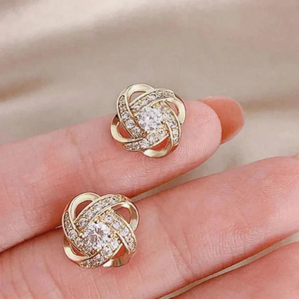 Maisie Floral-Pattern Cross Earrings - image 3