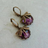 Sheila Antique-Style Dragonfly Sphere Earrings | Gold-Tone — image 8