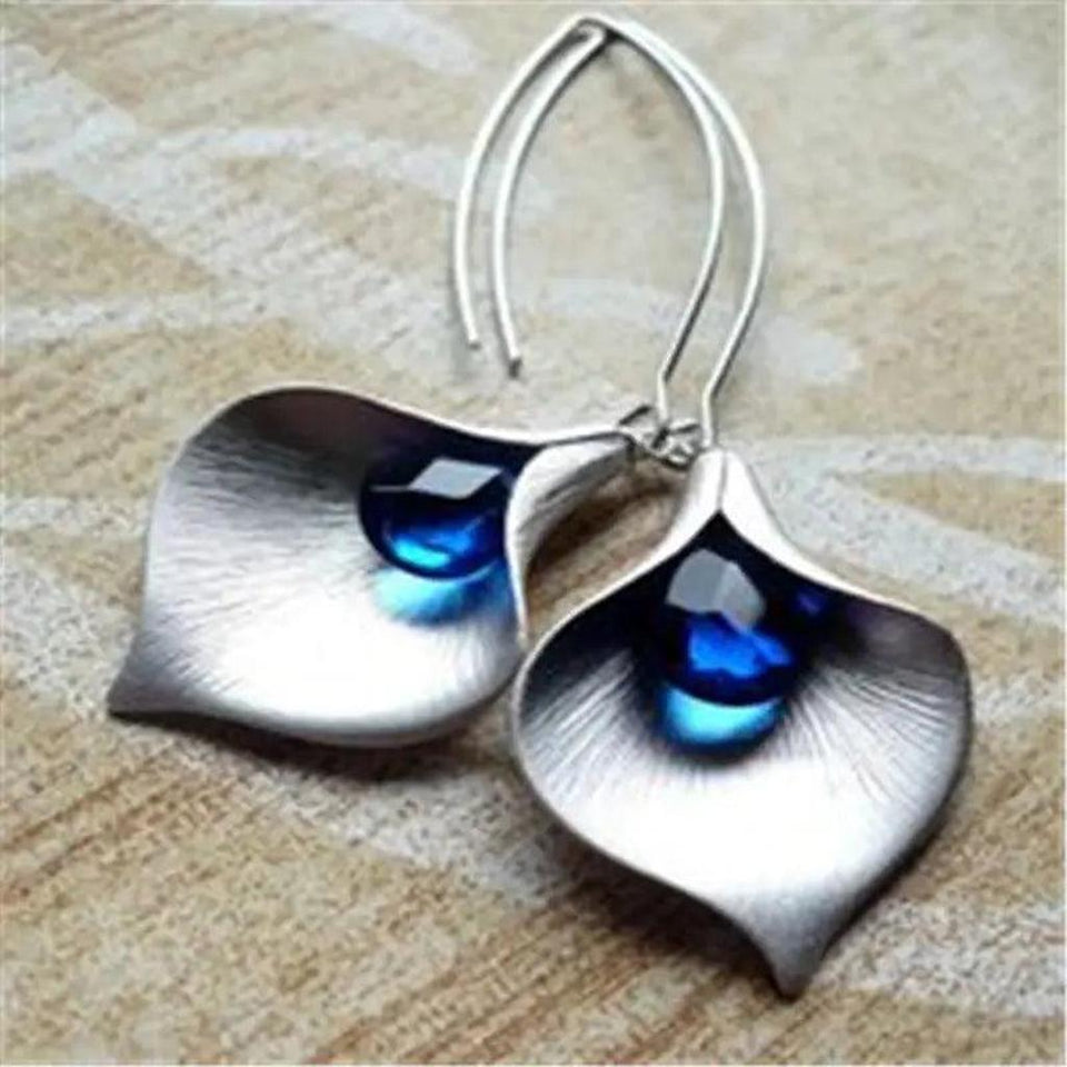 Josephine Lotus Earrings | Silver-Tone