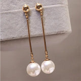 Nicola Pearl-Look Drop Earrings - image 2